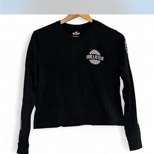 Hollister Black Graphic Long Sleeve Tee